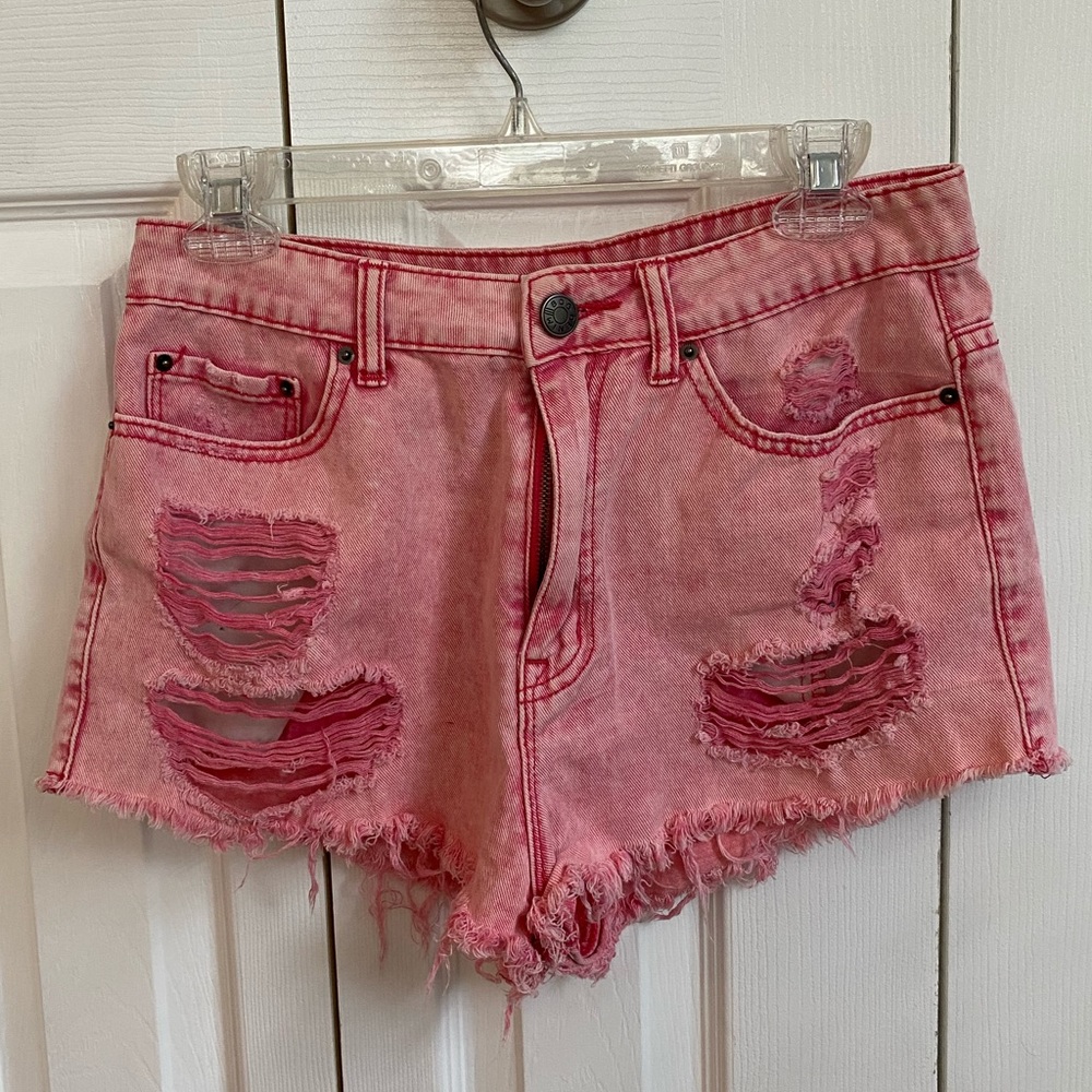 BDG Urban Outfitters High Waisted Pink Jean Shorts